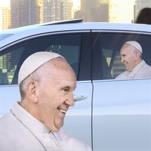 Autocollant pour voiture Pape