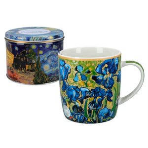 Tasse et boîte en métal - Iris, Van Gogh 400 ML