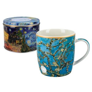 Tasse et boîte en métal - Fleur d'amandier, Van Gogh 400 ML
