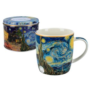 Tasse et boîte en métal - La nuit étoilée, Van Gogh 400 ML