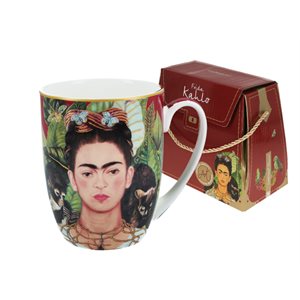 Tasse 360ML autoportrait avec collier d’épines et colibri-Frida Kahlo