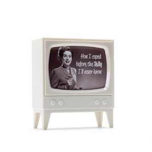 Telly Memo Holder-Stone White