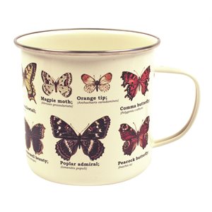Butterflies enamel mug